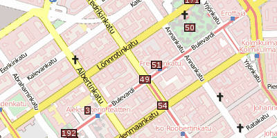 Bulevardi Helsinki Stadtplan