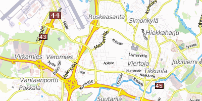 Flughafen Helsinki-Vantaa Helsinki Stadtplan